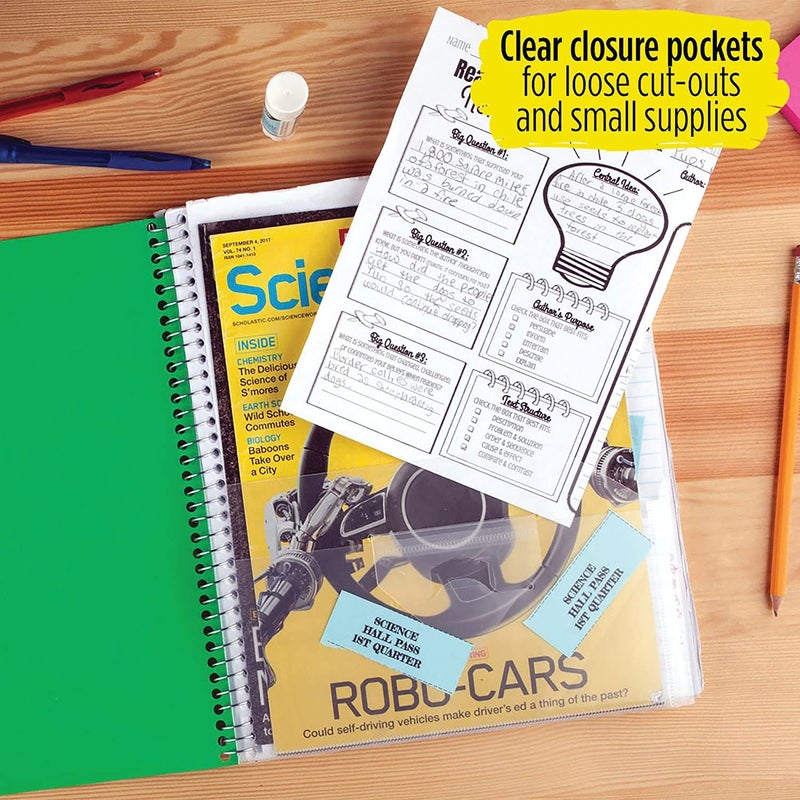 Five Star Interactive Notebook, 1-Subject, Medium/College Rule, Green Cover, (100) 11 x 8.5 Sheets - Image 5